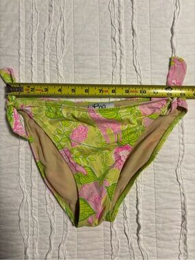Lilly Pulitzer “San Diego” Print Tie-Side Bikini Bottoms - Lime & Pink